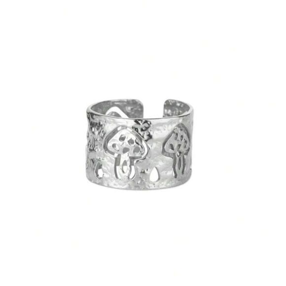 Silver Mushroom Design Ring A1298 - Picture 2 of 4